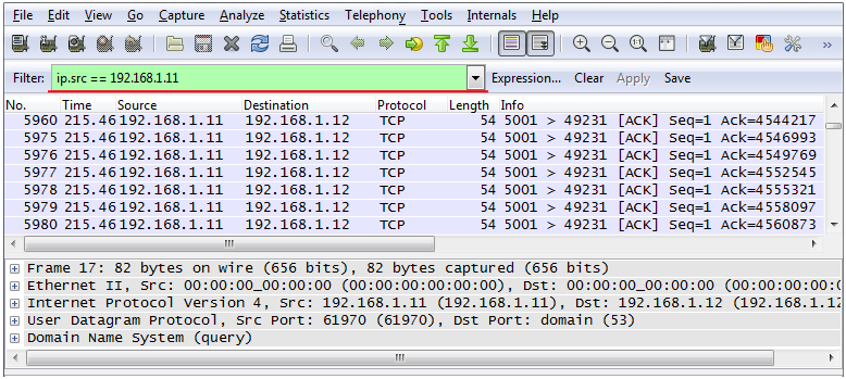 wireshark destination ip filter